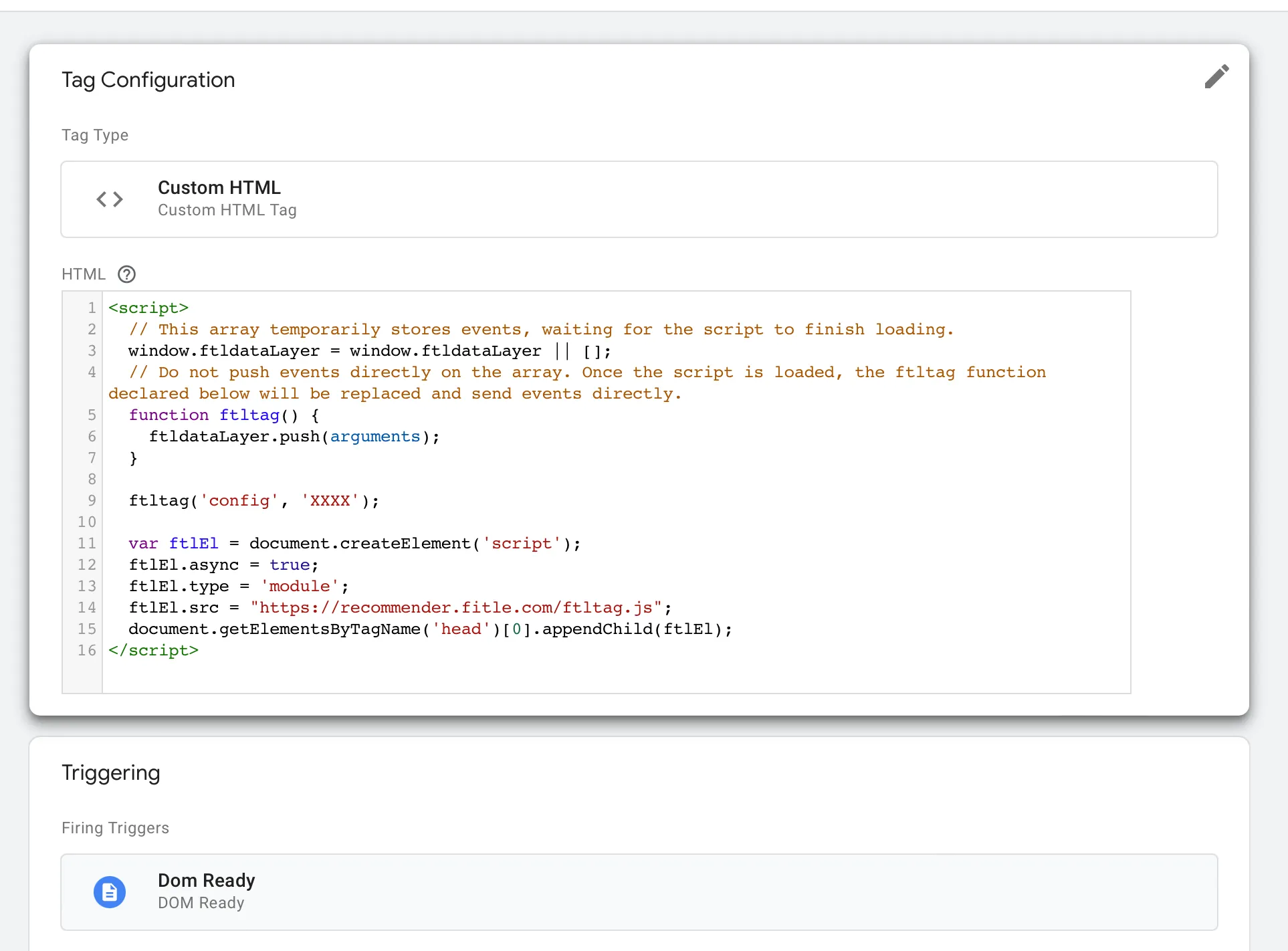 Fitle tag setup on GTM