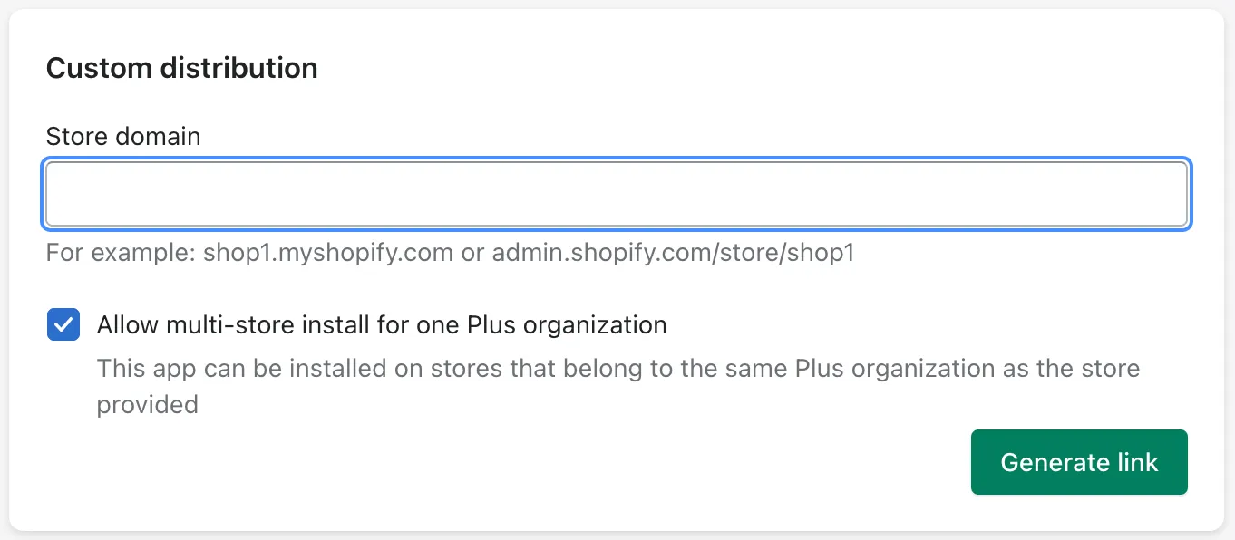 Confirm custom distribution